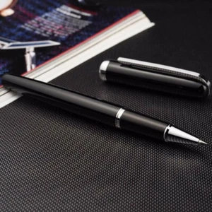 Nuevo bolígrafo Morejoy MJ-700 negro cromado plumín medio 0,5 mm bolígrafo de oficina #JP - Imagen 1 de 5