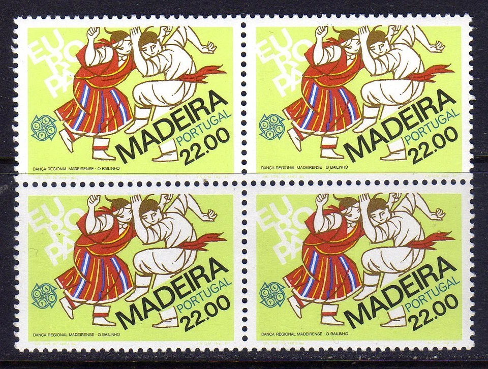 Madeira sc#74 (1981) Europa CEPT full set in block of 4 OG MNH** — 第 1/1 张图片
