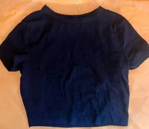 Wild Fable Short Sleeve Boxy Cotton/Polyester/Spandex Shirt size Small - Black - Picture 1 of 5