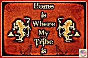 WELCOME HOME TRIBE NATIVE AMERICAN METAL SIGN 8X12 MEDICINE MAN INDIAN CHIEF - Picture 1 of 1