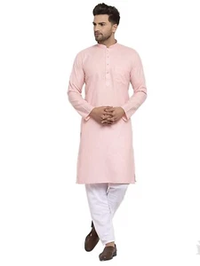 New Indian Ethnic Wear Traditional Mens Designer Casual Kurta Mens Kurta payjama - Picture 1 of 17