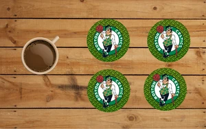 JUEGO DE 4 MONTAÑA RUSA REDONDA BOSTON CELTICS DISEÑO PERSONALIZADO 2 - Imagen 1 de 2