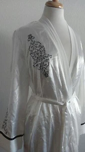 Linea Donatella Women's Ivory Embroided Robe Sz S/M - Picture 1 of 6