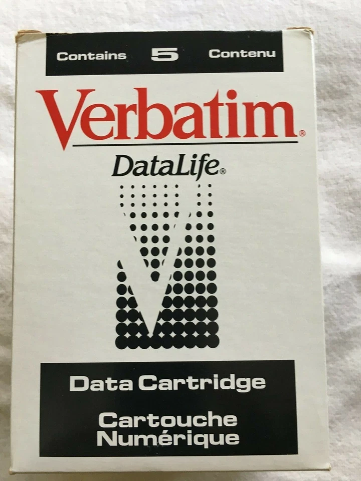 5-Pack, Genuine Verbatim  DC 6250 - Data Cartridge - Original Sealed Packaging. - Image 1 of 4