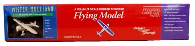 Dumas 201 Mister Mulligan Kit 17.5 " Wingspan Laser Cut Rubber powered Balsa Kit - Image 1 of 4