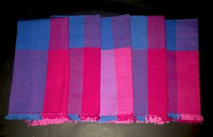 Vintage Park B Smith Color Block 80s Napkins Pinks Blue Purple Turquoise X 5 - Picture 1 of 7