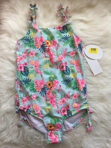 One Piece Swimsuit Tropical Pattern Size 12 Kate Mack - Picture 1 of 8