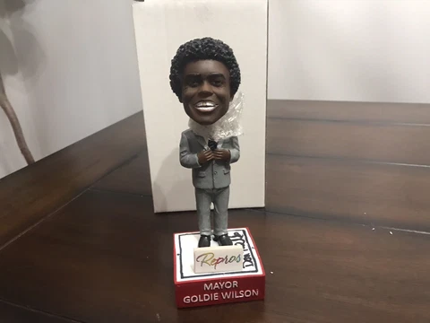SIGNED 2019 AKRON RUBBERDUCKS MAYOR GOLDIE WILSON BACK TO THE FUTURE BOBBLEHEAD Cover