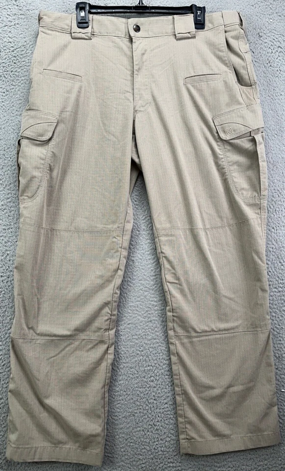 Pantalones tácticos 5.11 para hombre 38X34 bronceados carga policía militar pierna recta preparador Foto 1 de 4