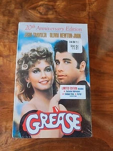 Grease 20th Anniversary Edition VHS 1998 New Sealed With Audio CD & Script Movie - Picture 1 of 8