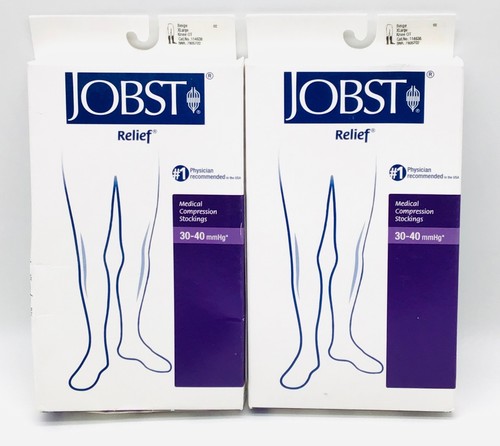 Jobst 114638 Relief Knee OT Medical Compression Stockings Beige - LOT ...