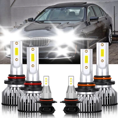 For BMW 740i 1993-1994 6x LED Headlight High Low Beam Fog Light Bulb 6000K White - Image 1 of 4