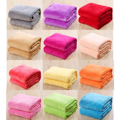 Cozy Lightweight Coral Fleece Blanket for Yoga Travel and Couch Use 100x150 CM - image 1 of 4