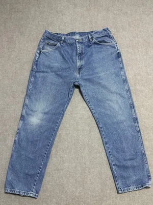 Calça jeans Wrangler masculina 38x30 ajuste relaxado perna reta clássica vintage jeans - Imagem 1 de 4