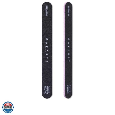 Пилка для ногтей, зернистость 100/180 Emery доски для ногтей, профессиональный моющийся двойной... - Изображение 1 из 4