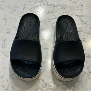 Crocs Crocband Plataforma Diapositivas Blanco y Negro Talla Mujer’s 7 - Imagen 1 de 7