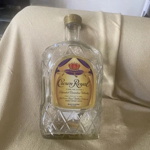 Crown Royal Fine De Luxe Canadian Whisky EMPTY Bottle 1.75 L - Picture 1 of 7