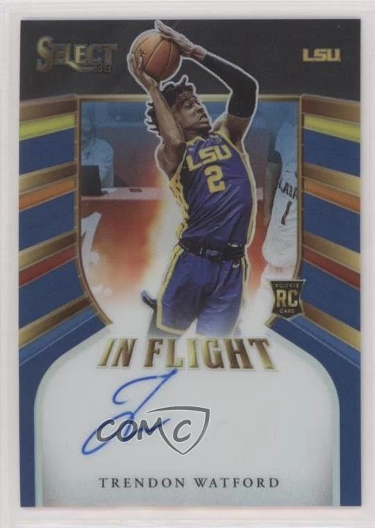 2021 Panini Chronicles Draft Picks Blue Prizm /49 Trendon Watford Rookie Auto RC - Image 1 of 2