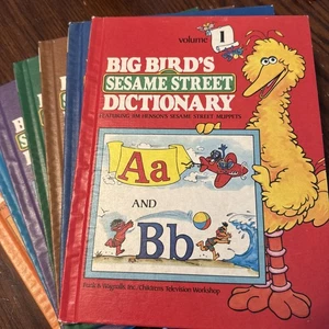 Big Bird's Sesame Street Dictionary Books #1-7 Missing #8 Set 1981 Hardcover - Foto 1 di 12
