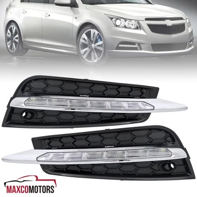 Fog Lights Fits 2011-2014 Chevy Cruze SMD LED Driving Lamps+Bezels Left+Right Foto 1 de 4
