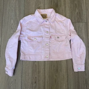 Levi’s pink jean jacket classic denim style, girls S - Picture 1 of 7