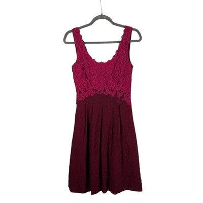 Vestido Moulinette Soeurs Carmindy Anthropologie 0 Borgoña Encaje Cottage Fairy  Foto 1 de 4