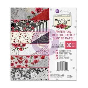 Prima Marketing 6"X6" Double-Sided Paper Pad 30pcs - Magnolia Rouge - Picture 1 of 1
