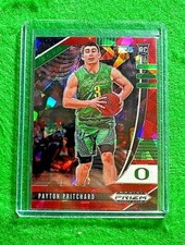 PAYTON PRITCHARD PRIZM RED CRACKED ICE ROOKIE CARD JERSEY #3 OREGON RC CELTICS 