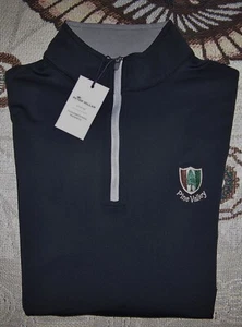 NEW PETER MILLAR 1/4 Zip Pullover Sweater Perth Shirt PINE VALLEY GOLF CLUB Sz S - Picture 1 of 6