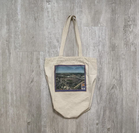 Vintage Michigan Wolverines Big House Stadium Canvas Tote Bag College Football Cover