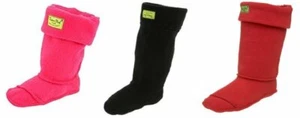 Western Chief Kids Rain Boot Fleece Liners Warm Pink XLarge Black Medium NEW - Picture 1 of 5