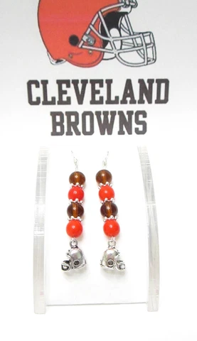 NEW-NFL CLEVELAND BROWNS EARRINGS Cover