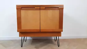 G Plan Vintage Mid Century Herringbone Teak Compact Sideboard LP Storage Cabinet - Picture 1 of 9