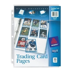 Avery Sammelkartenseiten 8,5 x 11 9 Taschen 3 Ringordner 10 Blatt - Bild 1 von 4