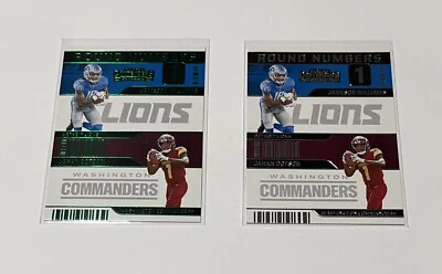 Jameson Williams 2022 Contenders Round Numbers J. Dotson #RN-WD Emerald & Silver - Image 1 of 4