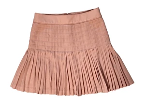 J. Gonna foderata chiffon reticolo a pieghe Crew A9988 rosa donna cottagecore taglia 2 - Foto 1 di 9