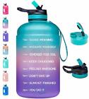 Venture Pal Large 1 Gallon Motivational Water Bottle with 2 Lids (Chug and Straw