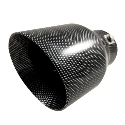 Exhaust cover stainless steel carbon for Nissan Micra Almera Bluebird Navara Note - Image 1 of 4