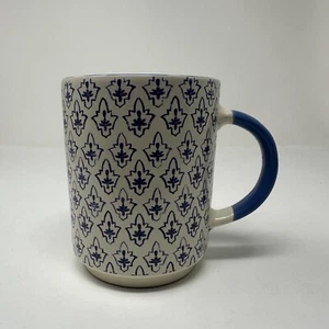 Taza de café náutica azul y blanca Tommy Bahama taza de té cerámica estampado náutico - Imagen 1 de 9