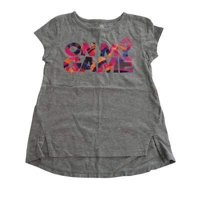 Adidas ON MY GAME Camiseta Gris Gráfica Atlética Informal Top Niñas Talla 6   Foto 1 de 4