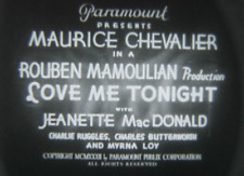 RARE 16mm Feature film- LOVE ME TONIGHT  1932 - EXCELLENT print. PRE-CODE TREAT!