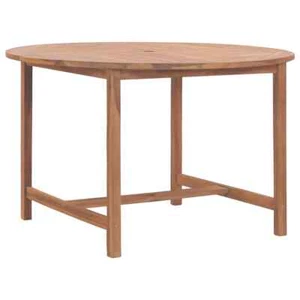 vidaXL Garden Dining Table 脴110x75 cm Solid Wood Teak HEE - Picture 1 of 8