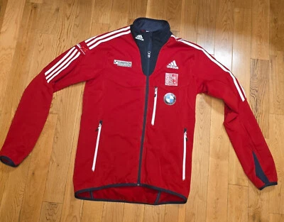 Chaqueta Adidas Roja Campeonato Mundial de Canadá Bobsleigh Skeleton Team Racing Foto 1 de 4