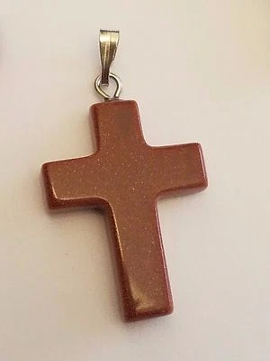 Подвеска в виде креста с серебряным покрытием латунная петля, 25x17x4 мм, отверстие: 2 мм - Изображение 1 из 4