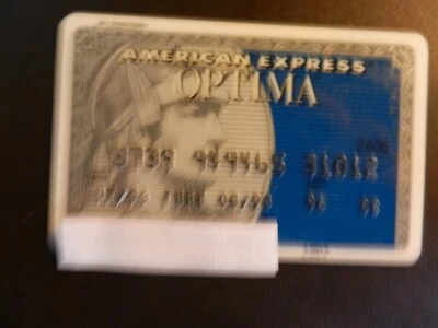 TARJETA DE CRÉDITO VINTAGE *AMERICAN EXPRESS OPTIMA BLUE* RARA, CADUCADA.  ¡CADUCADO 8/98! Foto 1 de 2