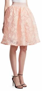 NWT MAJE Women's Pink Fil Coup Flared Skirt Peach SZ 2/US 6 - Picture 1 of 9