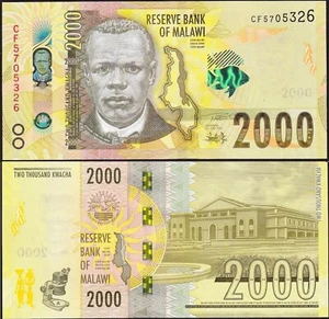 2021 MALAWI 2000 Kwacha Banknote World Paper Money Currency Bill UNC - Picture 1 of 1