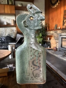 Modernist Irish Studio Pottery Sculpture " Mask - Hidden Dreams " - J Mc Keever - Picture 1 of 19