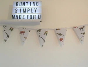 Dinosaur Bunting Teenager Adult Party Grey Decor Nursery Unisex Birthday - Picture 1 of 1