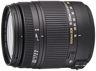 Sigma 18-250mm F3.5-6.3 DC MACRO HSM for Sony Digital SLR Cameras - Image 1 of 3